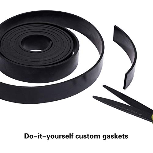 Neoprene Rubber Sheet Roll 1/16 (.062) Inch Thick x 12 Inch Wide x 10 Feet for DIY Gaskets, Pads, Seals, Crafts, Flooring,Cushioning of Anti-vibration, Anti-slip