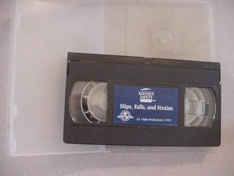 Vhs Video Tape Of Epsiodes In Kitchen Safety Slips Falls Strains