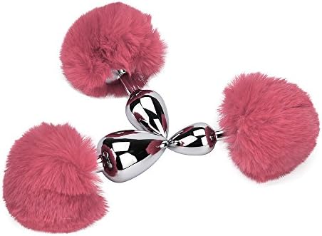guobin T-Shirt Vibrant Toy Woman 3 Pcs Rabbit Tail Anal Plug with Pompon Birth Stone Butt-Anal-Play Sex for Couples for Gay for Honeymoon QQ-348