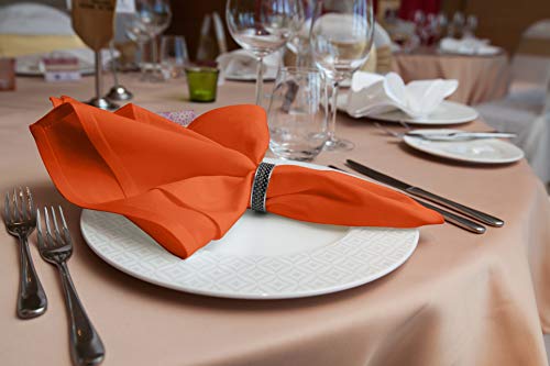 image for Utopia Home 24 Pack Cloth Napkins (17 x 17 Inches), Orange Dinner Napk