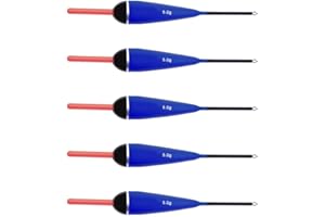 Lightweight Balsa Wood Fishing Floats Assortment – 2g, 3g, 4g, 5g Slide Bobbers for Freshwater Fishing, 5-Piece Set(3g)