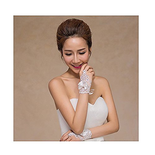 VITORIA'S GIFT The Bride Marriage Dress Wedding Sequin Lace Gloves Wedding Gloves