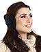 Womens Ear Muffs - Winter Ear Warmers/Covers - Behind The Head Style Cable Knit Fleece Earmuffs
