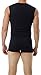 Underworks Men's Ultra Light Cotton Spandex Compression Muscle Shirt, Medium, Black