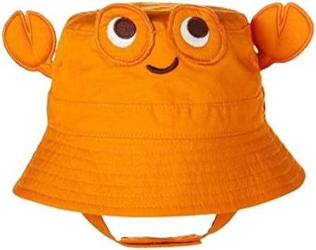 TANGDA Baby Toddler Fisherman Bucket Hat Crab Pattern Sunhat With Chin Strap
