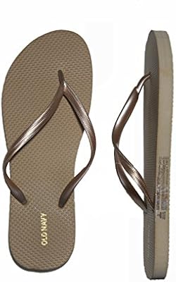 old navy gold flip flops