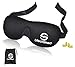 Sleep Mask, UtechSmart Deep Rest Contoured Sleep Eye Mask Cover Eyeshade with Ear Plugs Carry Pouch for Travel Naps
