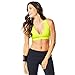 Zumba Women's V Neck Sports Bra with High Impact Support, Z Green, L