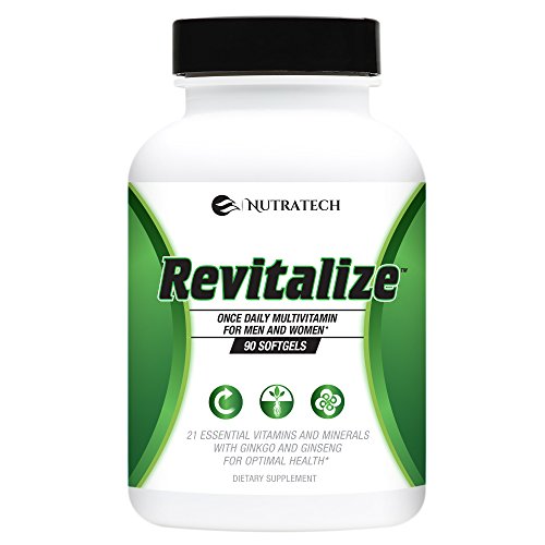 Revitalize – Powerful One A Day Multivitamin for Men and Women with 21 Essential Nutrients and Minerals for Optimal Health with Ginkgo and Ginseng. Revitalize – Powerful One A Day Multivitamin for Men and Women with 21 Essential Nutrients and Minerals for Optimal Health with Ginkgo and Ginseng.