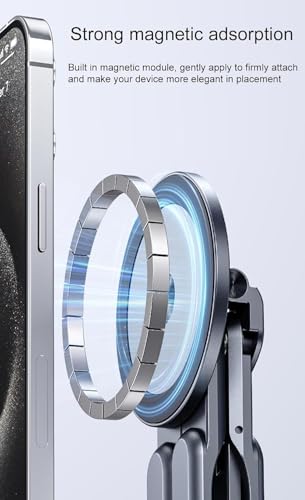Multi-Purpose Portable Magnetic Stand, Suitable for Smartphones, Pad，Laptop， AluminumAlloy Material,Suitable fortraveling, Official Working and Leisure, and Home Entertainment (Gunmetal Gray)