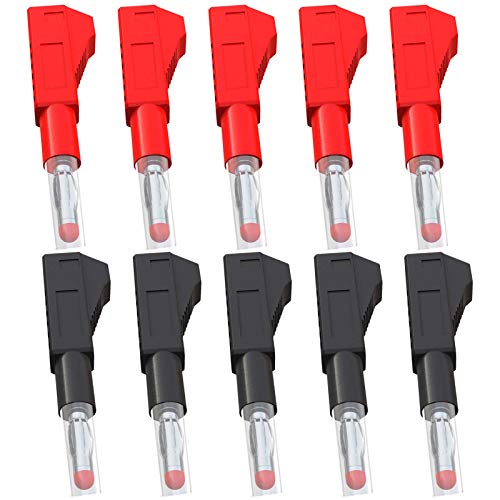 Goupchn Retractable Sheath 4mm Stackable Banana Plug Solder DIY Male