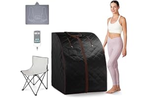 TaTalife Infrared Sauna| Portable Personal Sauna| Home Spa Sauna| Separate Heating Foot Pad and Portable Upgrade Reinforced Chair, Relaxation at Home (L 27.6”x W 31.5”x H 37.8”)