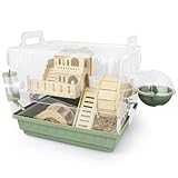 Cycodo 8 in 1 Acrylic Hamster Cage,Wooden Small