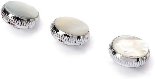Alnicov White Shell Inlay Trumpet Finger Buttons Sliver for Trumpet Replacement 3pcs - Image 4