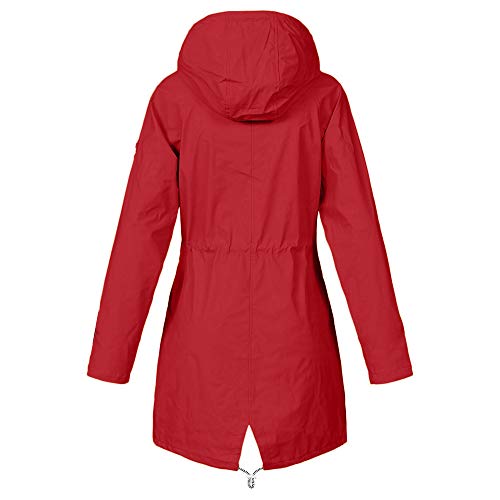 NIUQI Winter Women Autumn Casual Daily Coats Women Solid Rain Jacket Outdoor Plus Waterproof Hooded Raincoat Windproof