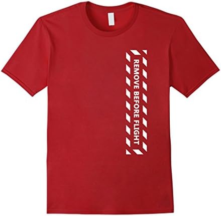 Mens Remove Before Flight Aviation Pilot T-Shirt 2XL Cranberry