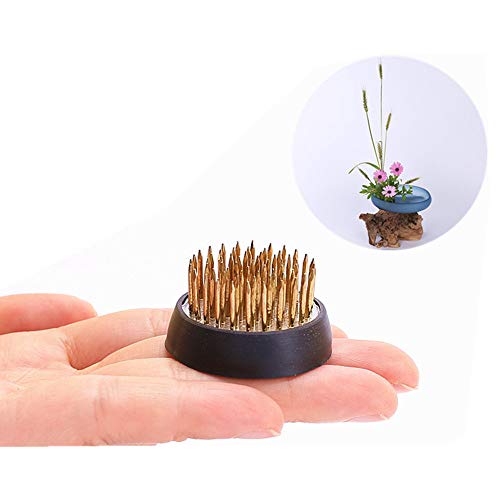 UUsave Ikebana Kenzan Flower Frog Round Flower Arranging Frog Spiky Frog Fixed Tools Art Floral Arrangement Japanese Pin Holder (Diameter 1.3"/34mm)