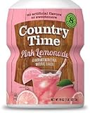 Country Time, Powdered Drink Mix, Pink Lemonade, 19oz Tub (Pack of 3)
