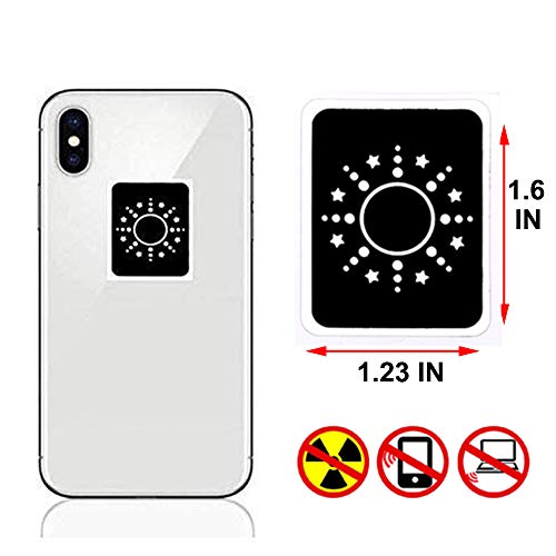 ZENVAN EMF Radiation Protection for Cell Phones, Anti EMF Shield Sticker WiFi, Laptop, EMR Blocker Neutralizer Device (1 New Updated Pack - Black)