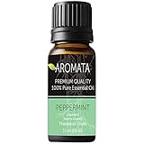 100%-Pure Peppermint (mentha arvenisis) Essential Oil by AROMATA -- Enjoy the research-proven, soothing, therapeutic health benefits of this premium-quality, undiluted, therapeutic-grade peppermint oil and buy with confidence thanks to our 100% money-back guarantee. (15ml)