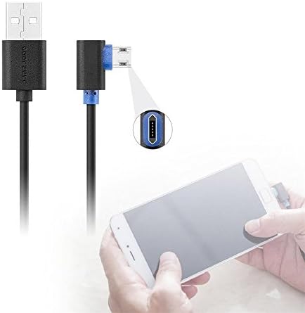 Android Reversible Micro Usb Connector High Speed 2A Fast-Charging Cable 4pack(0.5m/1.6ft,1m/3.3ft,2m/6.6ft,3m/10ft),90 Degree Reversible Data Cable -Black