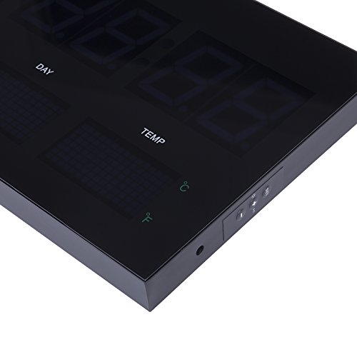 hito 14.2” Large Oversized LED Wall Clock Seconds Date Day Indoor