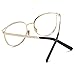 Amomoma Retro Round Women Eyeglasses Eyewear Optical Frame Clear Glasses AM5005 With Black Frame/Gold Temple