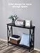 Kealive Console Table, 2-Tier Wood Sofa Table With Storage Shelf X Frame 39.4×11.8×31.5 inches, Black
