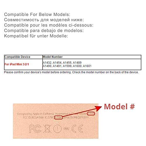 Cute Girl Case for Apple iPad Mini 3 2 1 (Black, with Glass Screen Protector) by LFX Tech