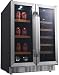 EdgeStar CWB1760FD 24 Inch Built-In Wine and Beverage Cooler with French Doors