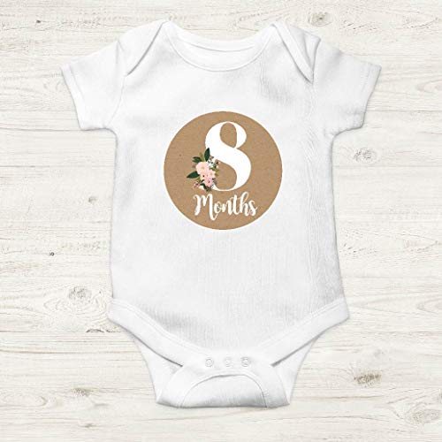 16 Rustic Floral Baby Girl Milestone Stickers, 12 Monthly Photo Picture Props for Infant Onesie, 1st Year Belly Decals, Scrapbook Memory Registry Gift, Best Shower Basket Present, Flower Birth Months - Thumbnail 6