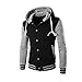 Mens Shirt,Haoricu Autumn Winter Men Teens Slim Fit Hoodie Sweatshirt Winter Long Sleeve Coat Jacket (Gray, Medium)