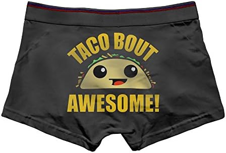 YssZcs Men's Taco Bout Awesome Hot Underwear Black XXL