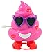 Brown and Pink Poop Emoji Toy Candy Dispenser with Heart Sunglasses, Set of 2