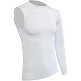 Akkad Kuti Mens Single Sleeve Compression Shirts One Arm 1/2 Long Sleeve Base Layer Quick Dry Workout Basketball Top