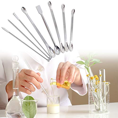 Lab Spoon，8 Pack lab Scoops lab Spoon Micro， Stainless Steel Lab Measuring Spoon，Lab Spatulas Laboratory Sampling Spoon Mixing Spoon. - Thumbnail 4