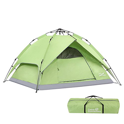 Automatic Hydraulic Camping Tents, Instant Pop Up 3-4 Person Double Layer Family Tents, Backpacking Sun Shelter Tents With Carry Bag for Camping Outdoor Hiking