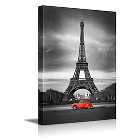 Eiffel Tower in Black and White and Old...