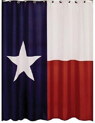 Texas Lone Star State Flag Polyester Bathroom Shower Curtain with Hooks New