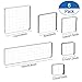 Luckkyme 6 Pieces Acrylic Stamp Block Clear Stamping Tools Set with Grid Lines for Scrapbooking Crafts Card Making, 6 Sizes