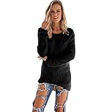 Mallcat Womens Casual Solid Jumper Sweaters