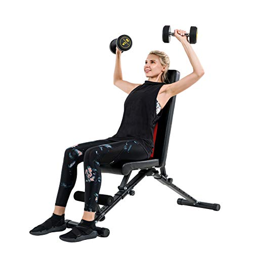 Vanswe Adjustable Weight Bench Foldable Flat/Incline/Decline Utility Exercise Workout Bench Sit Up Home Gym Equipment for Full Body Workout - Thumbnail 5