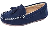 MingAo Boy's Slip-on Loafers Shoes Toddler Kids Flat Fashion Casual Sneakers (Toddler US 9M-- EU26, Blue)