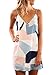 Sidefeel Women V Neck Halter Printed Casual Strap Dress X-Large Multicolor