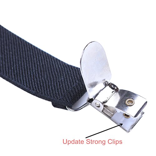 Child Kids Suspenders Bowtie Set - Adjustable Length 1 Inches Suspender with Bow Tie Set for Boys and Girls by AWAYTR (Navy blue Polka dot)