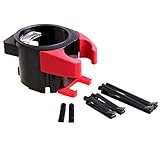 Crusar Car Two-In-One Design Cup Holder And Bottle And Cellphone Holding Togather Air Outlet Palced Car Van Vehicle Universal Usage Red
