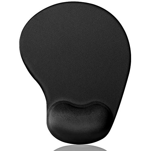 MROCO Ergonomic Mouse Pad with Gel Wrist Rest Comfortable Mouse Pad with Wrist Support, Pain Relief Mousepad with Non-Slip PU Base Mouse Mat for Home, Office & Travel, 11 x 8.7 inches, Black