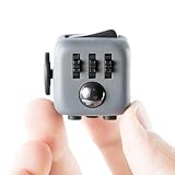 Fidget Cube Ceavis Creative 6 Sides Dice Anti-anxiety and Depression Toys For Girl Boys Children Adults Christmas Gifts (Fidget Cube, Black-Grey)