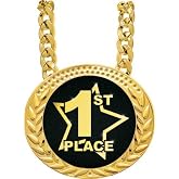 Crown Awards Champion Chain Medal, 6" Gold Medal Trophy Award