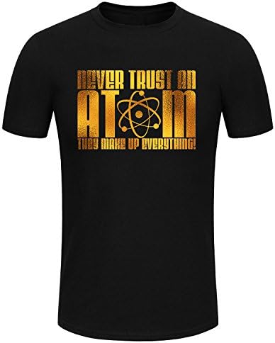 SPGBTees Men's Never Trust an ATM They make up Everything Science T-shirt Black Color XXL-Size